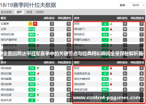 全面回顾法甲冠军赛季中的关键节点与经典精彩瞬间全景探秘解析篇